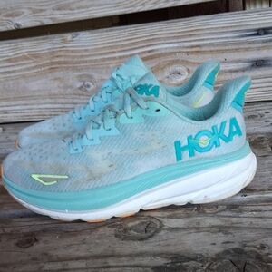 Hoka Clifton 9 Women's Mint Green Athletic Shoes